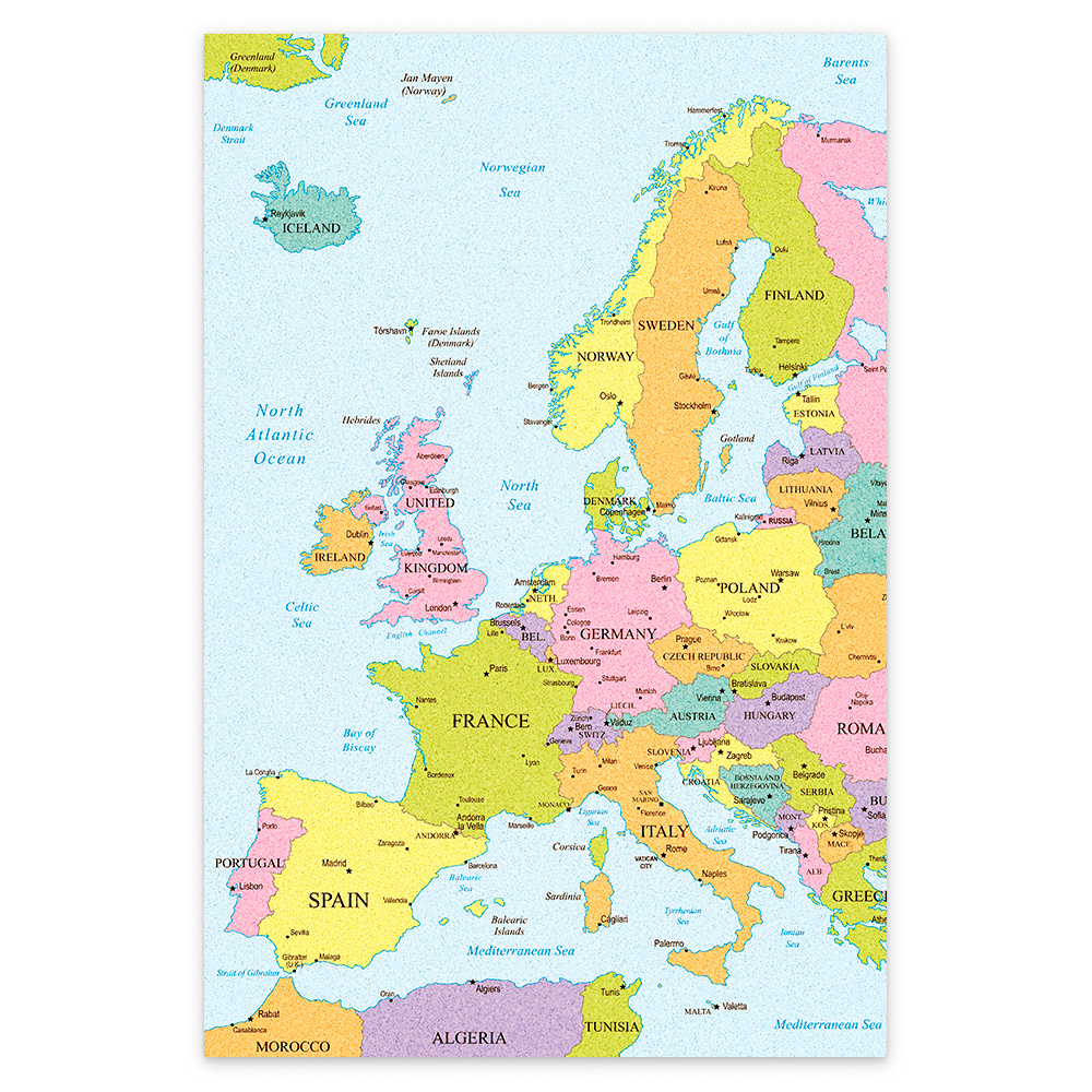 Pinnwand Europakarte - gedruckt - 60 x 90 cm