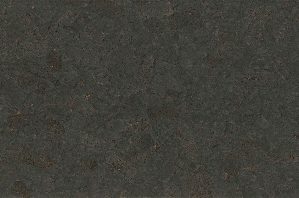 Wandkork ' Mat Coal ' GEWACHST - 4mm. Stärke - Pro m²