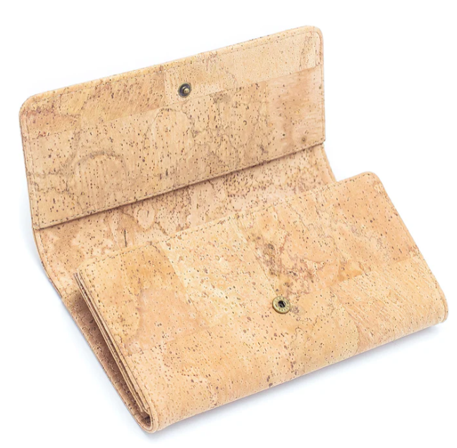 Große Portemonnaie – Natur mit Knopf