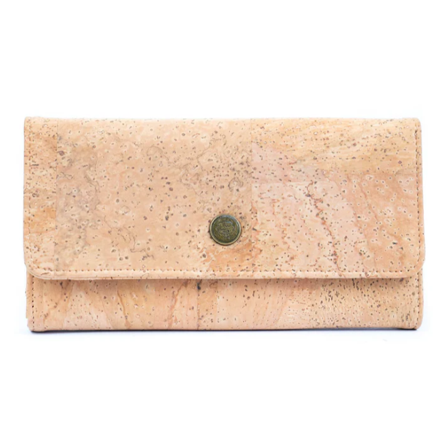 Große Portemonnaie – Natur mit Knopf