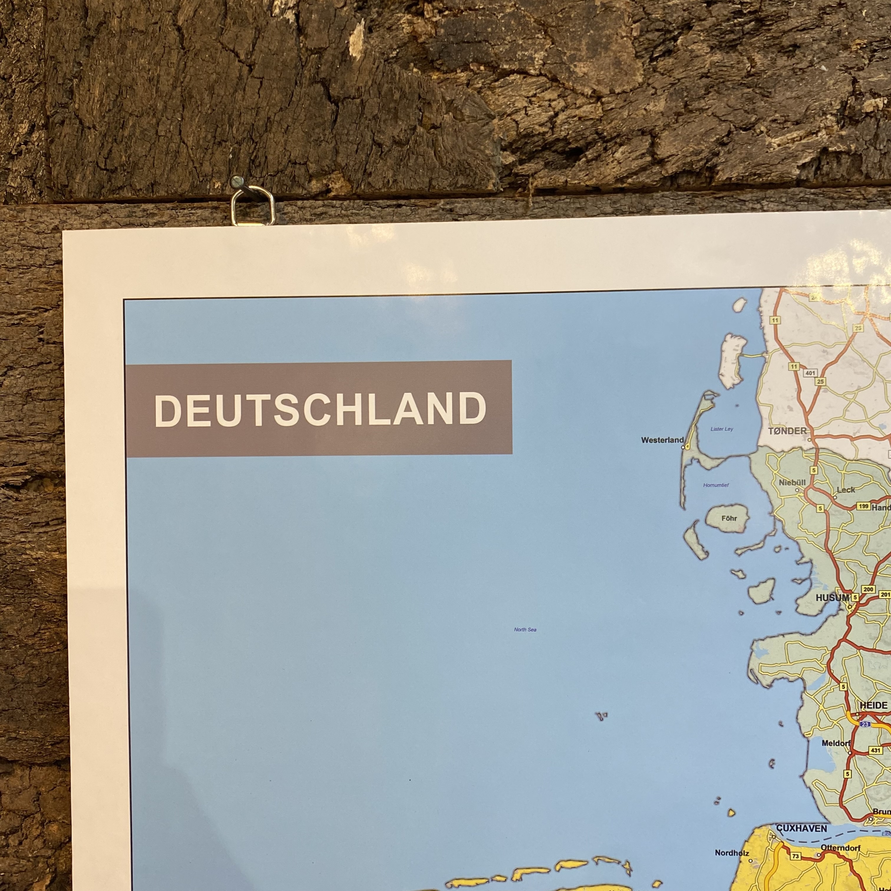 Kork-Pinnwand – Landkarte Deutschland - 118 x 82 cm - INKL Aufhängehaken
