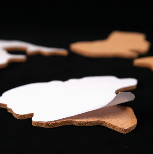 Selbstklebende Kork Weltkarte – 100x50 cm – Inkl. 10 schwarze Pins