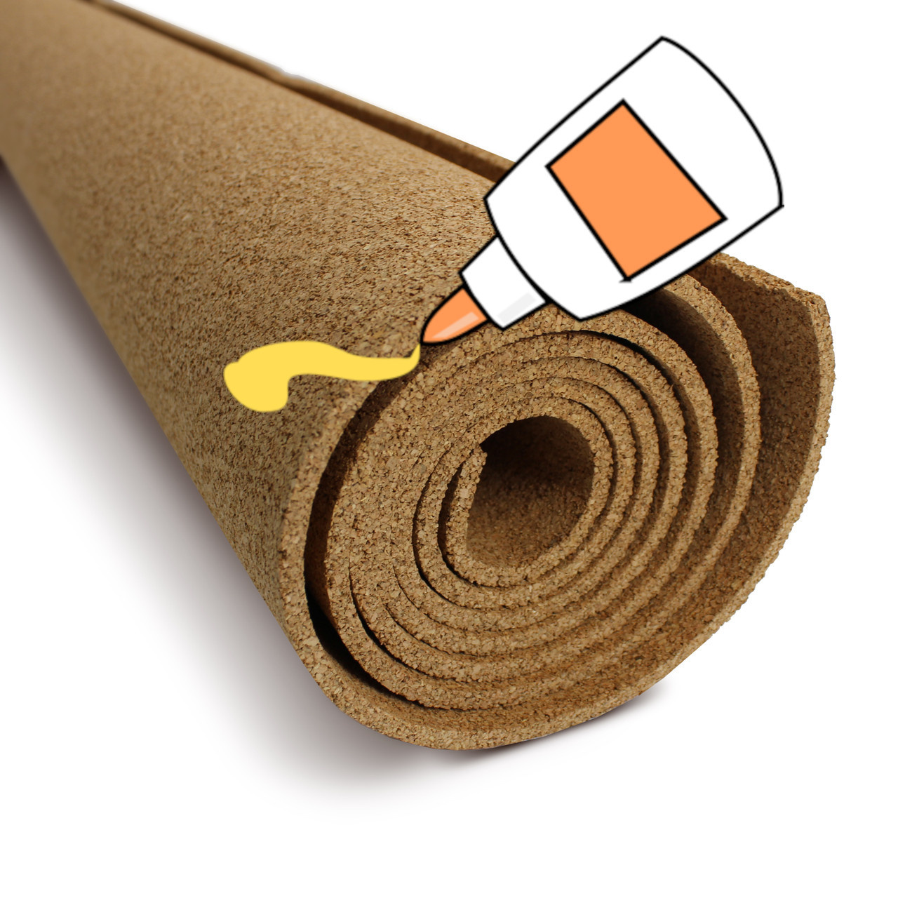 Pinnwandkork - 6mm Stärke - 50cm breite - 10m lang - VORGEKLEBT