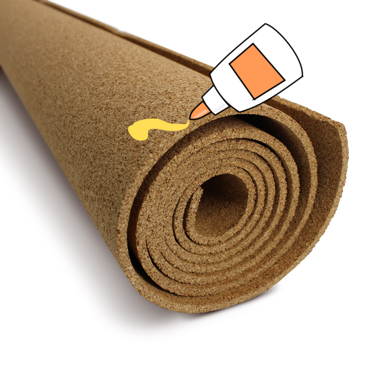 Pinnwandkork auf Rolle - 6mm Stärke - 150cm Breit - VORGELEIMT