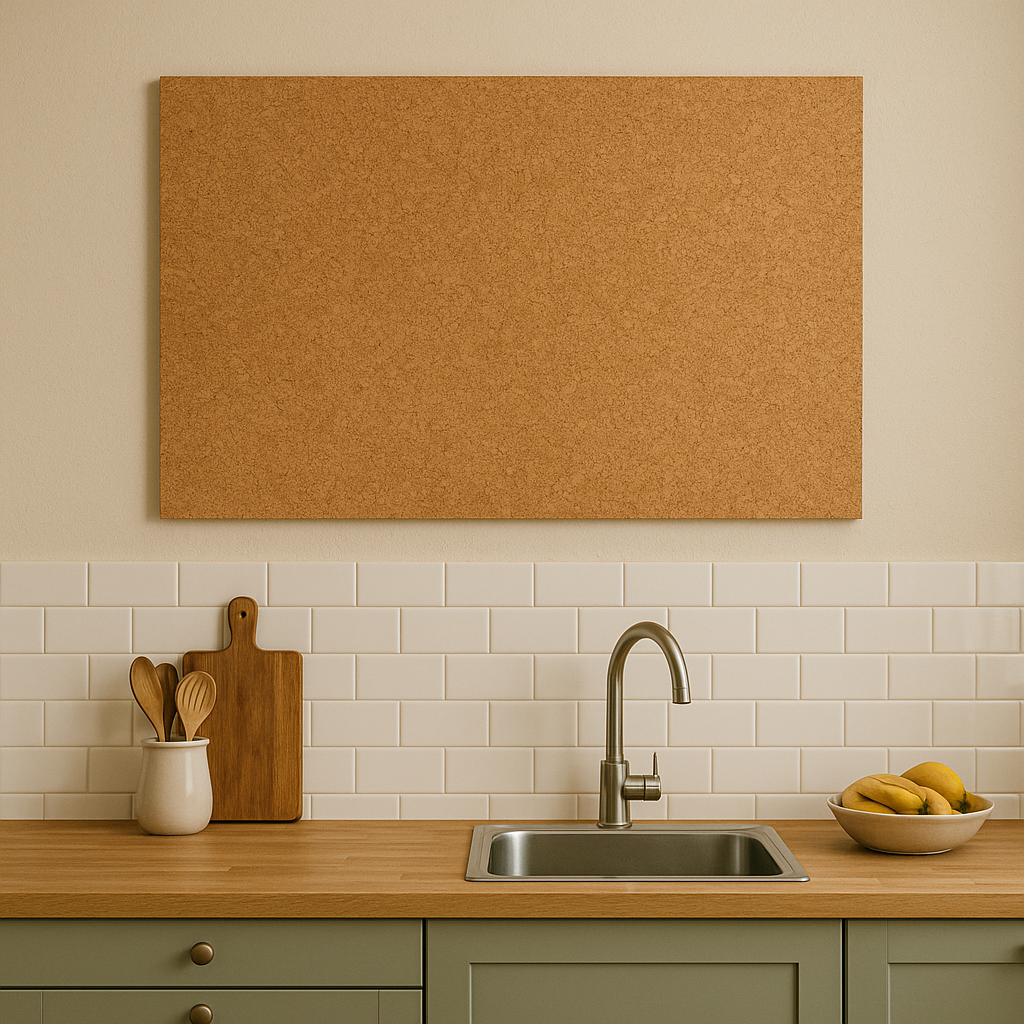 Große Pinnwand nach Maß – 6 mm Kork & 9 mm Öko-Pappelsperrholz