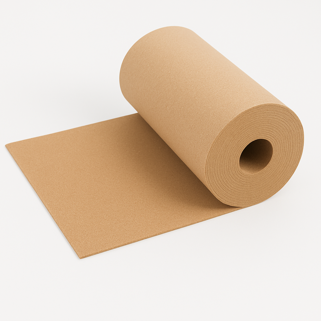 Industriekork auf rolle - 4mm Stärke - 100cm Breit - 5m lang