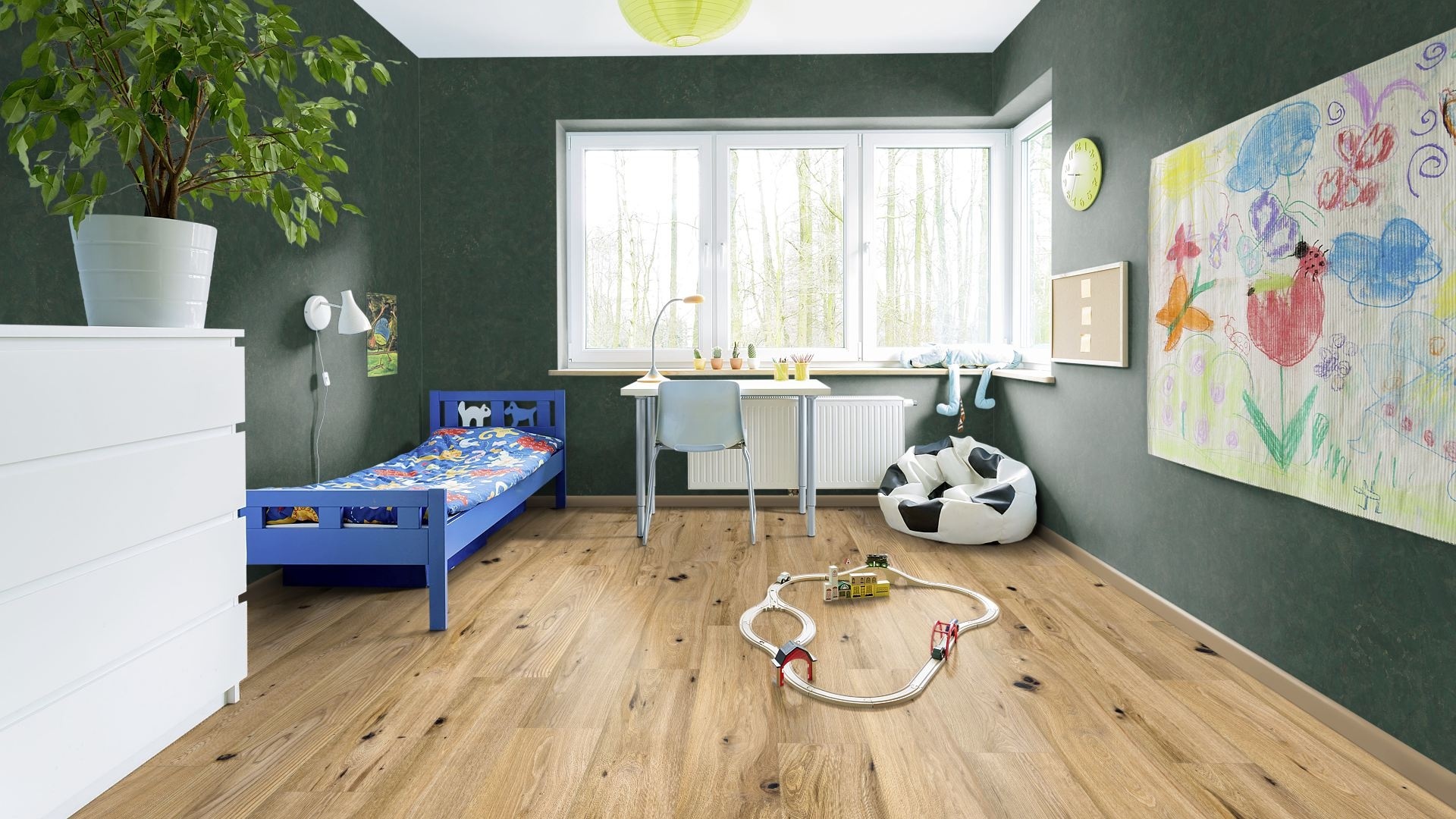 Wandkork 'Leafs' - 90 x 30 cm - 4 mm. Stärke- pro m²