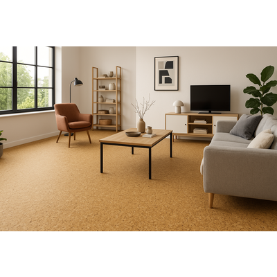 Unlackierter Kork-Klebeboden – Strada – 60 x 30 cm – pro m²