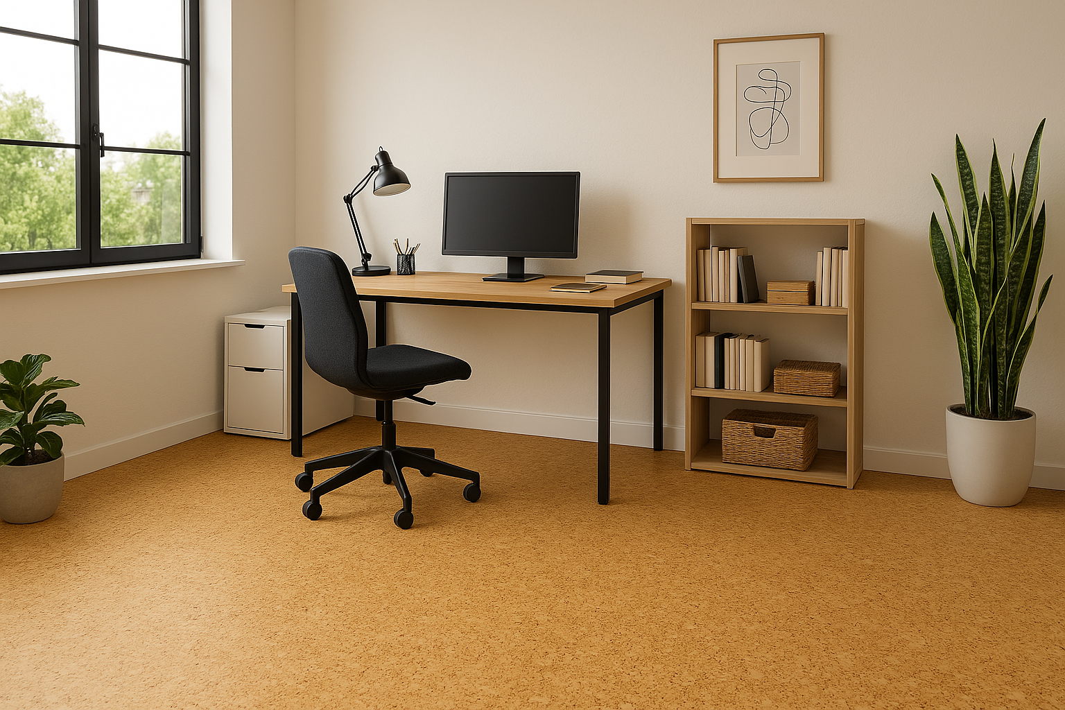 Unlackierter Kork-Klebeboden – Strada – 60 x 30 cm – pro m²