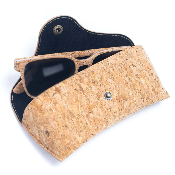 Sonnenbrille aus Kork - inklusive Brillenetui - Rosa