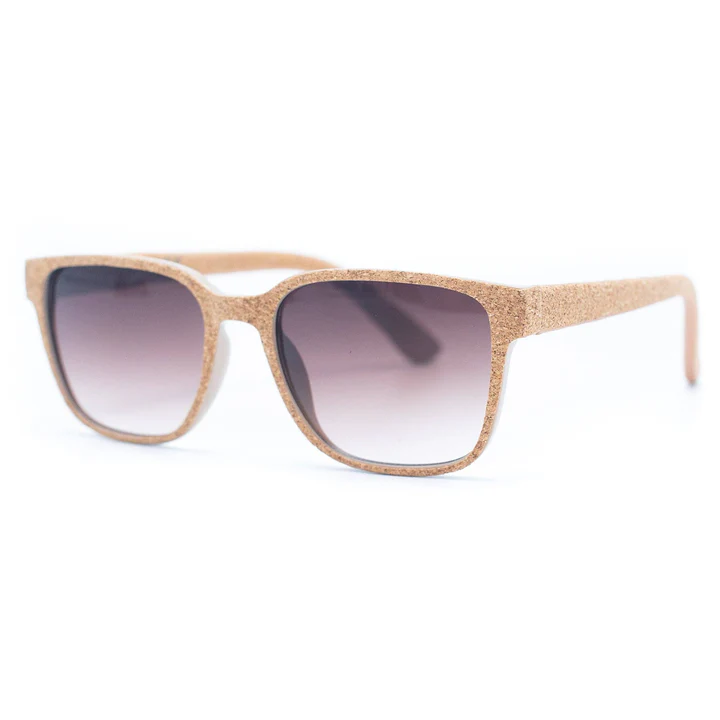 Sonnenbrille aus Kork - inklusive Brillenetui - Rosa