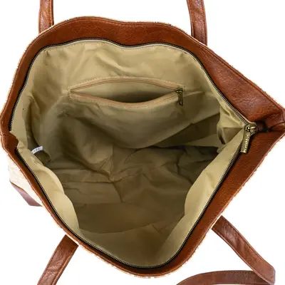 Handtasche – Kork & Leder – Kariert