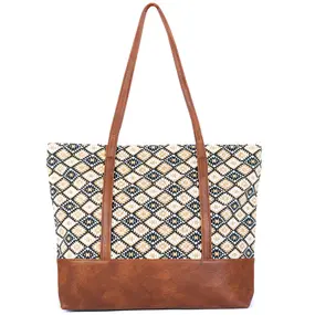 Handtasche – Kork & Leder – Kariert