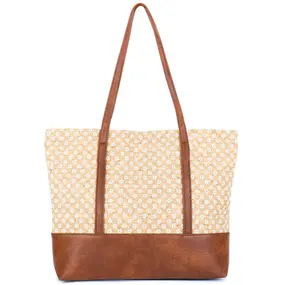 Handtasche – Kork & Leder – Gänseblümchen