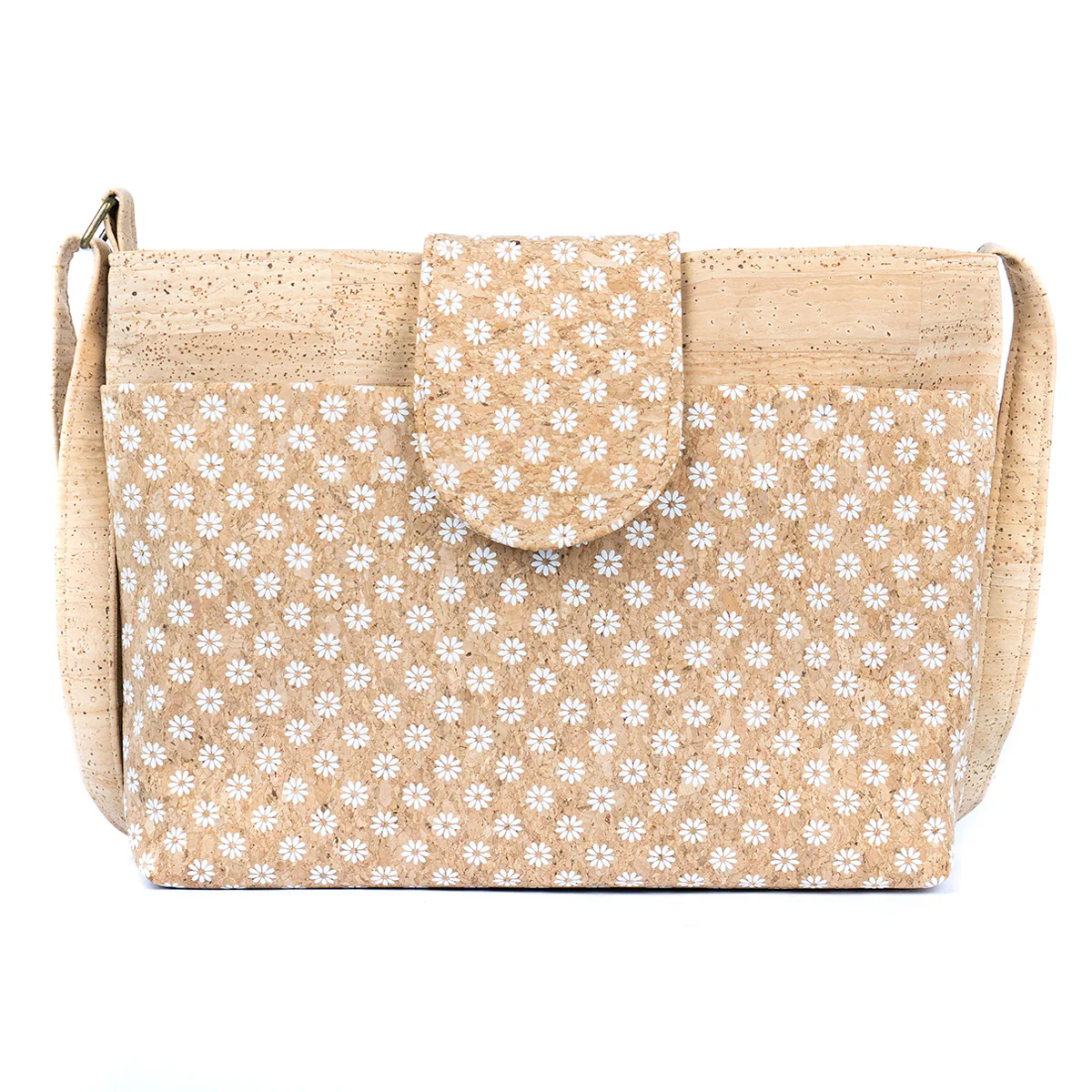Kork-Schultertasche – Schicke Gänseblümchen