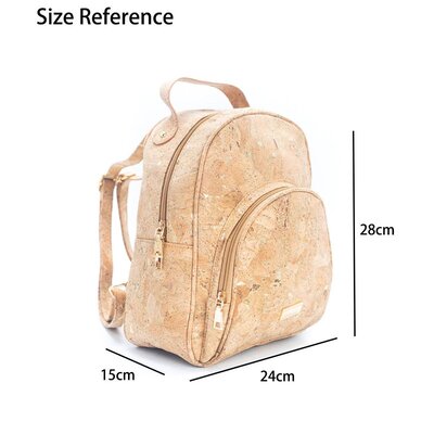 Kork-Rucksack – Damen – Natur Gold – Della