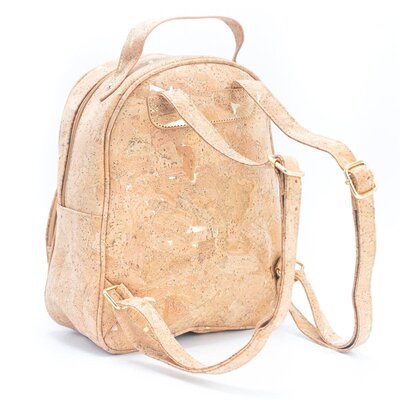 Kork-Rucksack – Damen – Natur Gold – Della