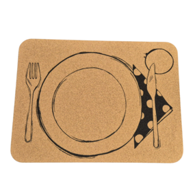 Kork Tischsets 4er-Set – Besteck