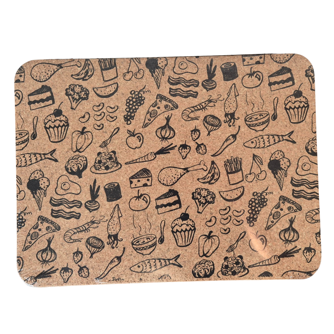 Kork Tischsets 4er-Set – Food