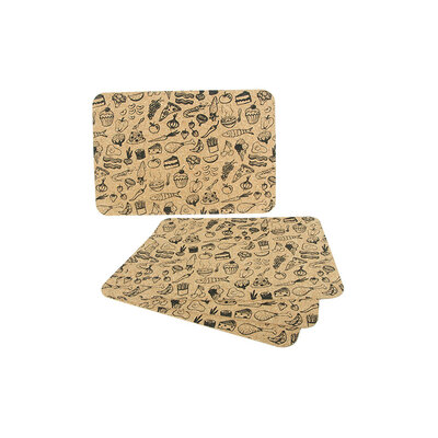 Kork Tischsets 4er-Set – Food