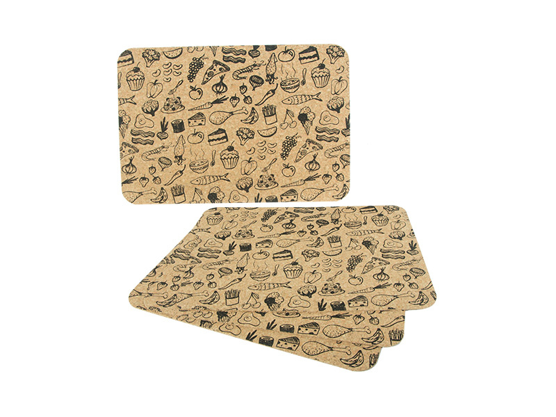 Kork Tischsets 4er-Set – Food