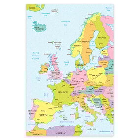 Pinnwand Europakarte – 6 mm Kork + 9 mm Multiplex – 60 × 90 cm