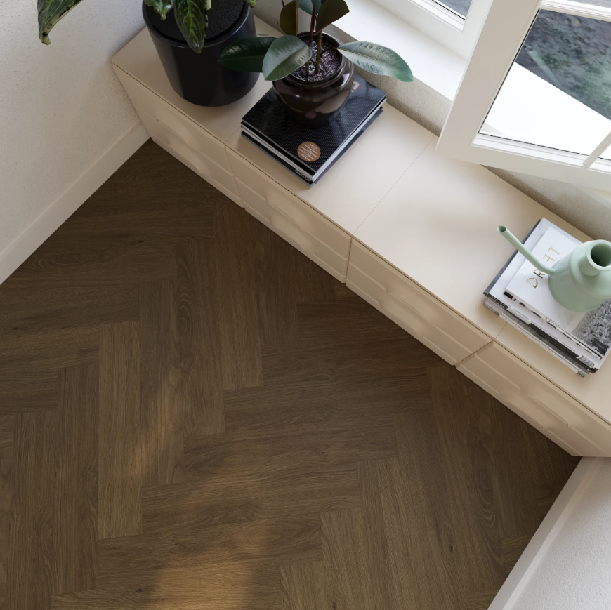 Saffier Promenade Fischgrät – CEDAR – pro m2