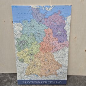 Kork Pinnwand karte Deutschland - 60 x 90 cm - BESCHÄDIGT