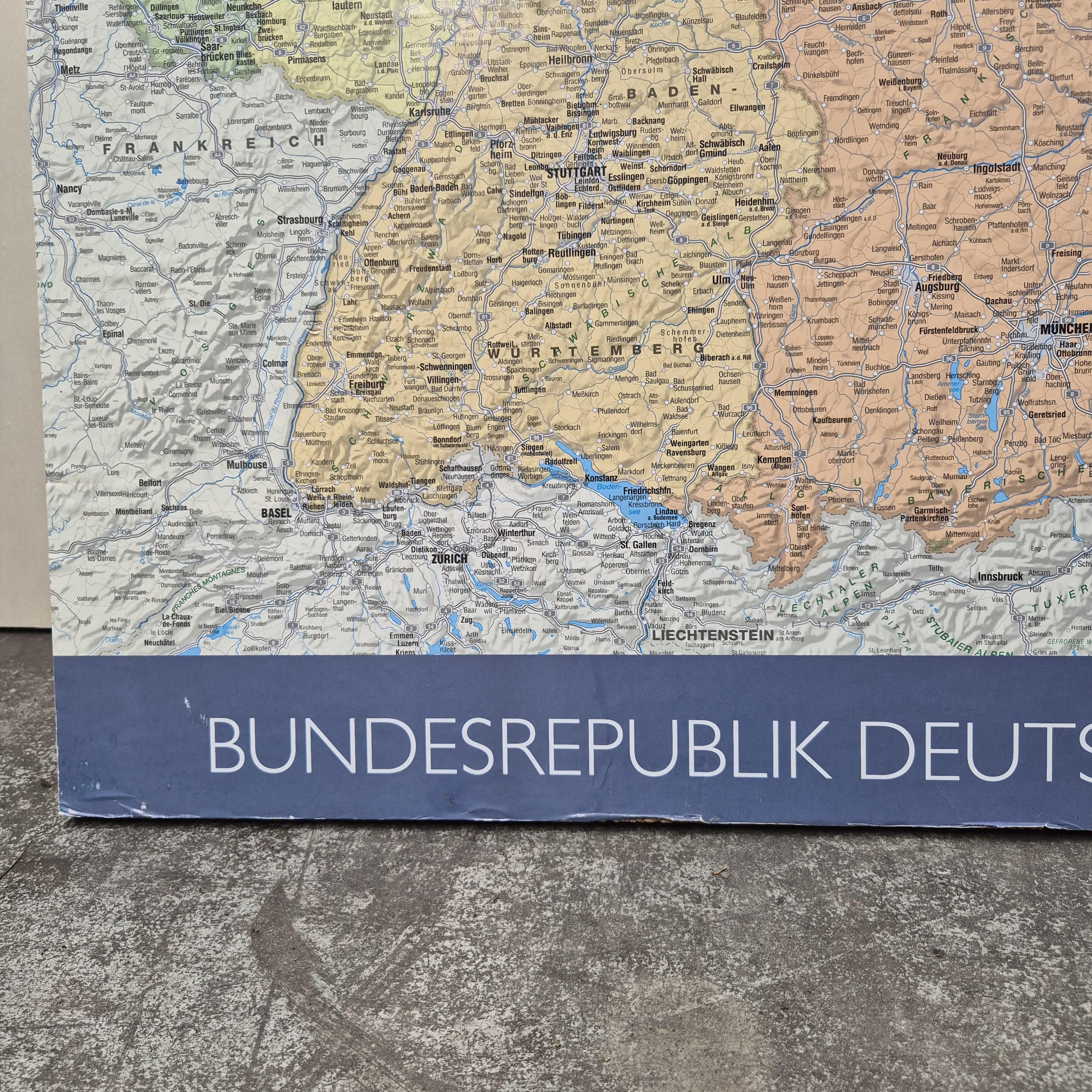 Kork Pinnwand karte Deutschland - 60 x 90 cm - BESCHÄDIGT