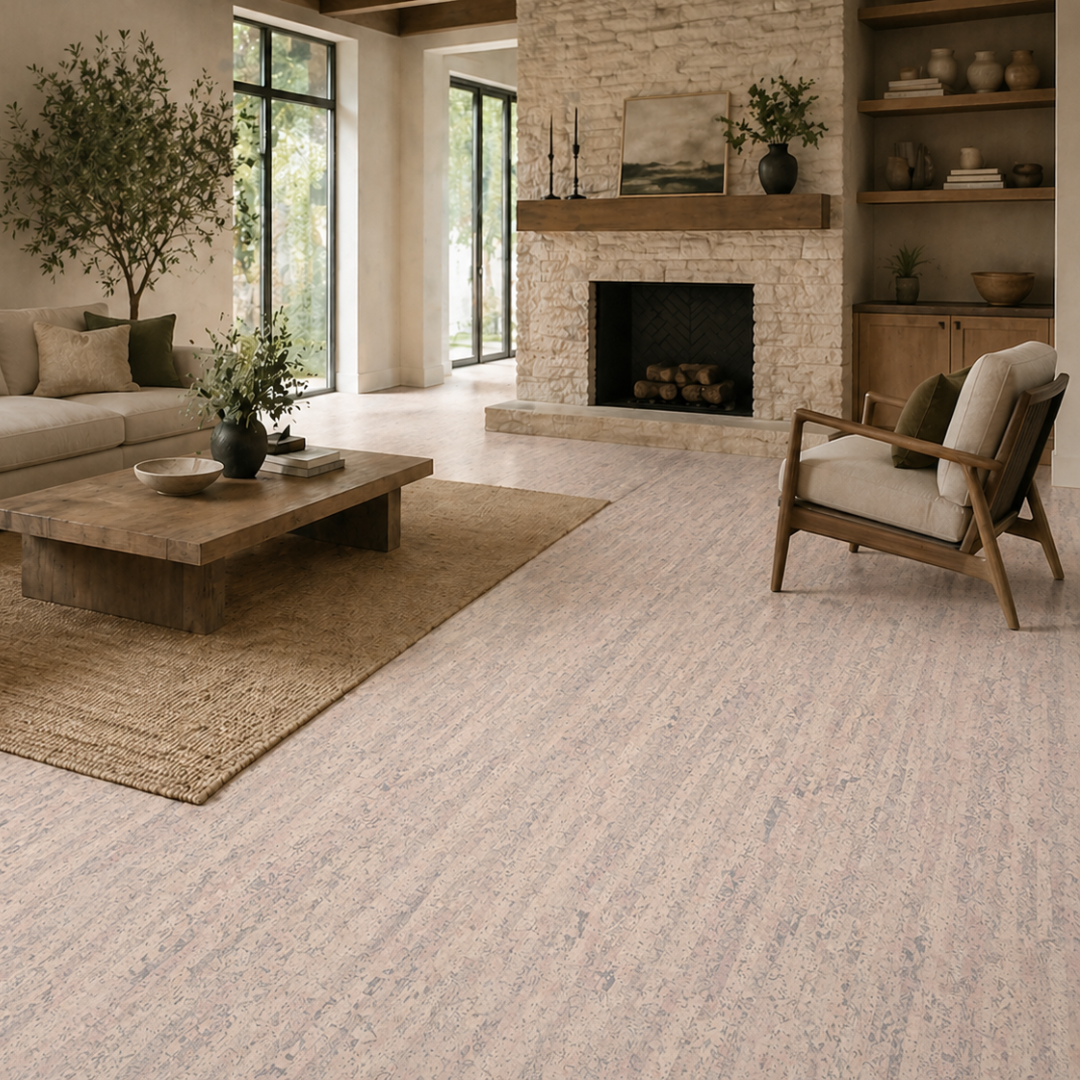 Amorim Klick-Korkboden – Linen Champagne– RESPOSTEN 32m2