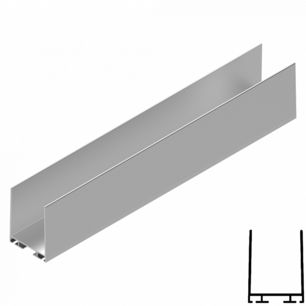 Deltadoors Top/ bodemprofiel  H = 57 mm L = 1,5 meter