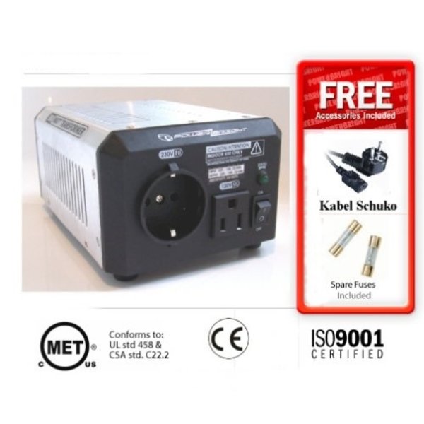 Omvormer 110/120 naar 220/240 volt - 600 watt (Omkeerbaar)