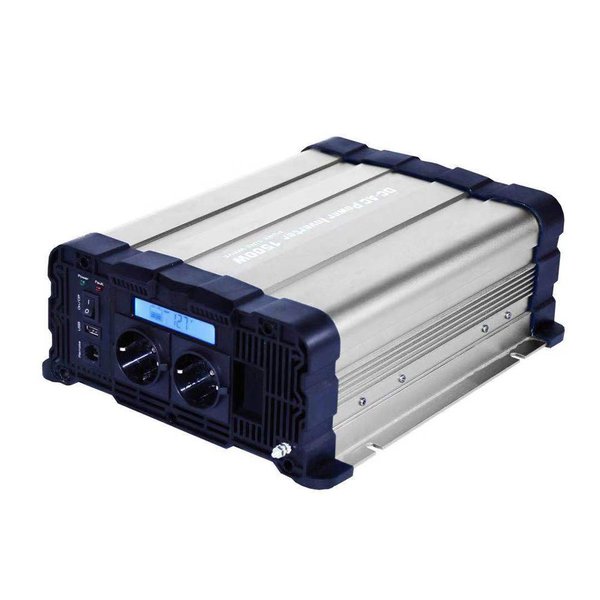 Omvormer 12 naar 230 volt, 2000 watt continue - Zuivere sinus - met LCD display