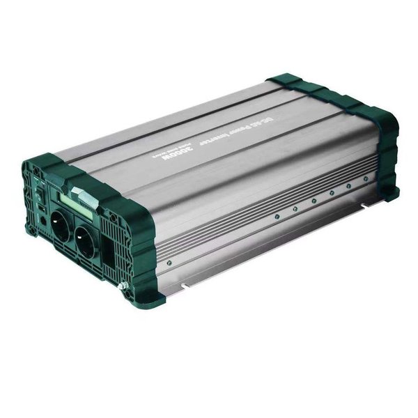 Powerboozt Rhino Omvormer 12 naar 230 volt, 2500 watt continue - Zuivere sinus - met LCD display