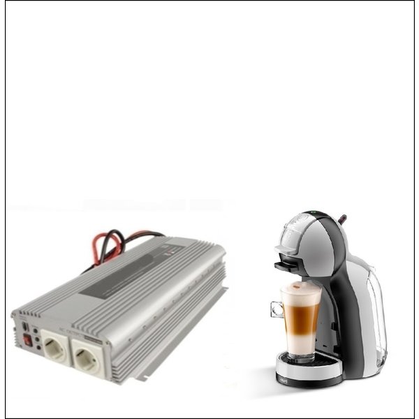 Dolce Gusto Campeo Truck + Omvormer 12V of 24V naar 230V 1000W Excl. Afst.bed.