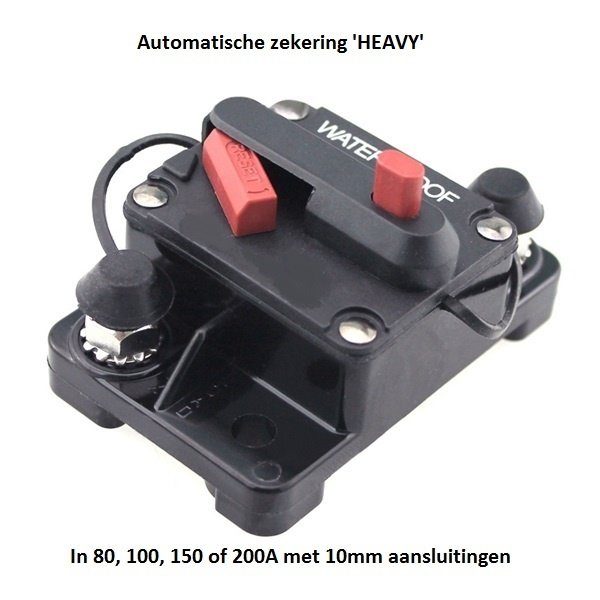 Zekering Automaat HEAVY (Waterdicht) In  80, 100, 150, 200 of 250 Ampere