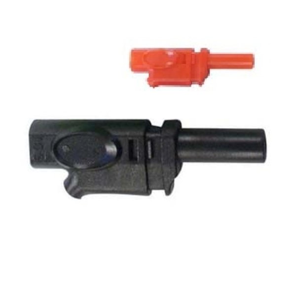 IEC1010 BANAANPLUG 4mm INSTEEKBAAR - zwart of rood - Voor FPS modellen