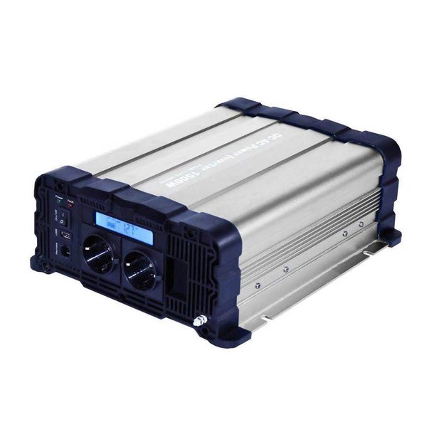 Powerboozt Omvormer 48 naar 230 volt, 2000 watt continue - Zuivere sinus - met LCD display
