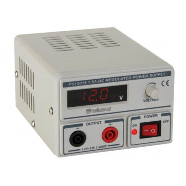 Laboratoriumvoeding 1.2V tot 12V - 1.5A