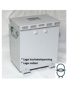 Scheidingstransformator 3-fase  230-400/230-400 V+N - 16 kVA - in kast IP23 (Lage inschakelstroom / Lage nullast)