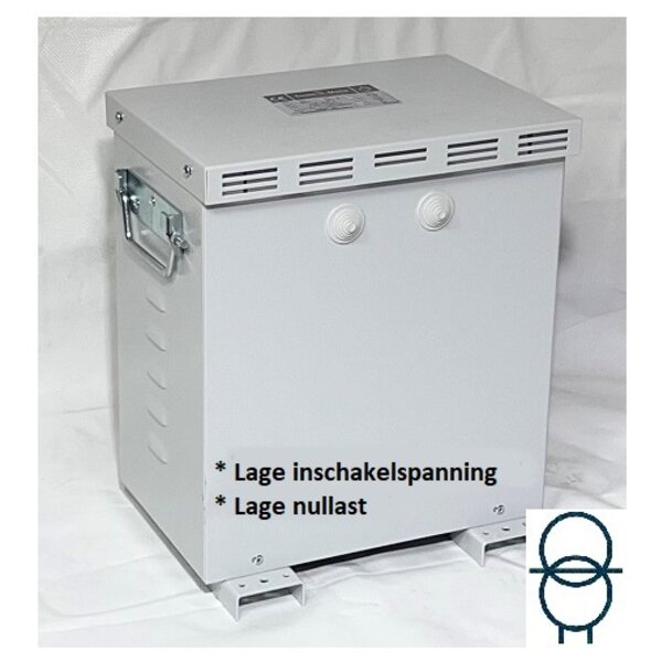 Scheidingstransformator 3-fase - 6.3 kVA - in kast IP23 (Lage inschakelstroom / Lage nullast)