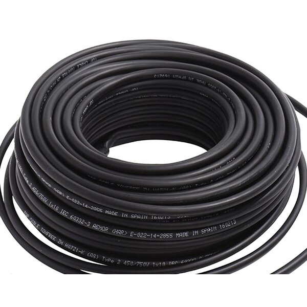 Accukabel / Startkabel 50mm2 - Zwart - Rol 50 meter