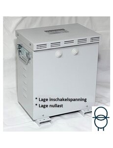  Scheidingstransformator 3-fase - 6.3 kVA - in kast IP65 RVS/INOX (Lage inschakelstroom / Lage nullast)