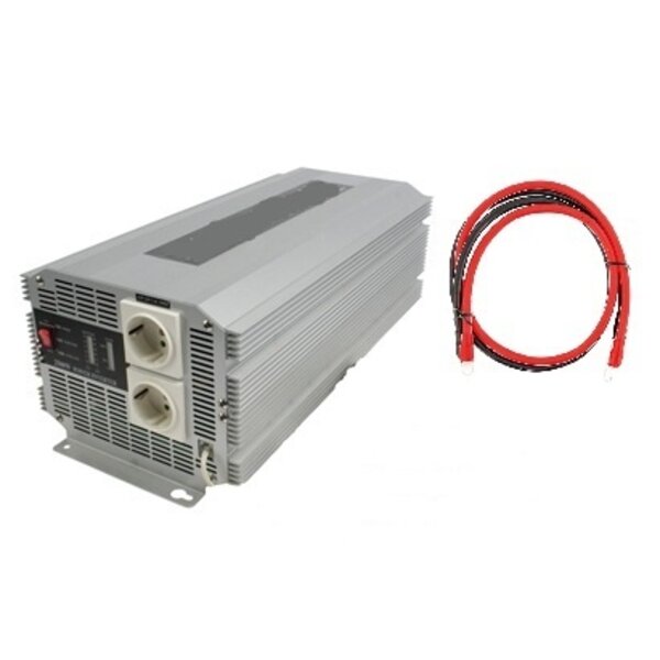 Omvormer 12 naar 230 volt, 2500 Watt / 5000 Watt piek  - Nedis / HQ