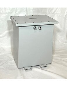  Scheidingstransformator 3-fase - 6.3 kVA - in kast IP65 RVS/INOX (Lage inschakelstroom / Lage nullast)
