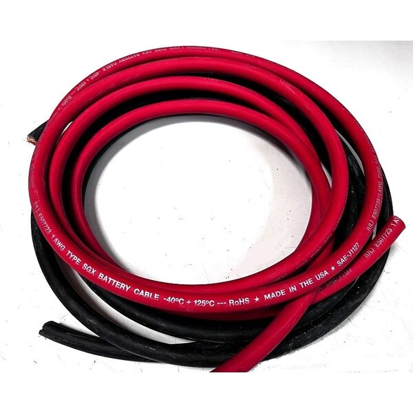 SGX Accukabel 42mm2  AGW1 - 100% Massief Koper - Rood of Zwart - Te bestellen in veelvoud 10 cm