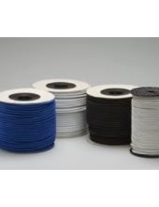  Elastiek (trapezekoord) 6mm, prijs per meter (Zwart, Blauw of Wit)