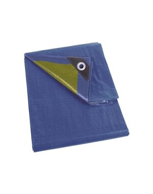 DEKZEIL PE 110 gr/m2 - 12 x 15 mtr BLAUW/KAKI
