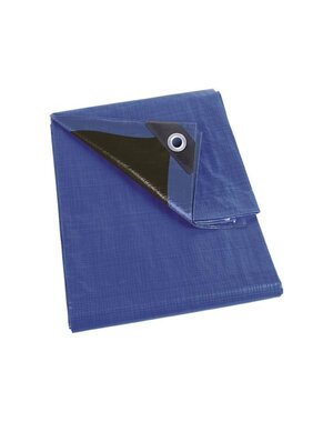  DEKZEIL PE BLAUW/ZWART - 180 gr/m2 - 6 x 10 mtr