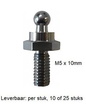 LOXX Bout / Duitse Tenax - M5 x 10mm - Messing Vernikkeld (per stuk, 10 of 25)